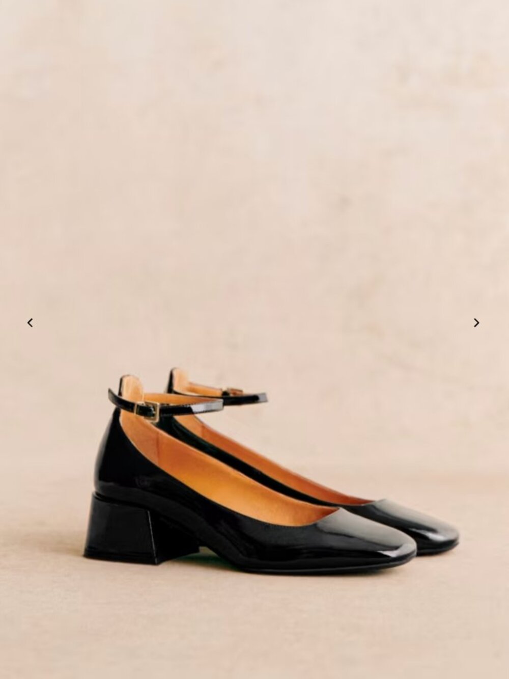 NEW - Sezane Melanie Mary Janes - Patent Black - EU39